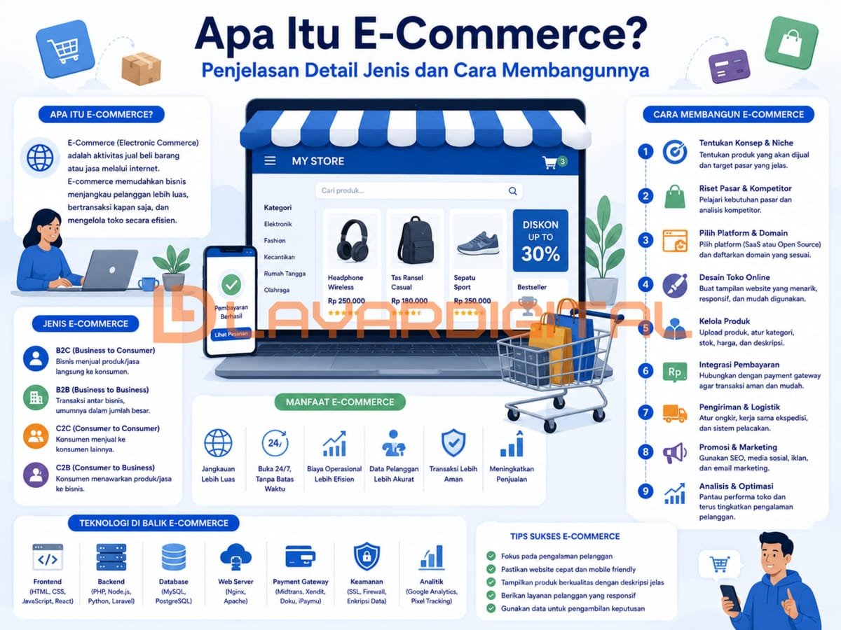Apa Itu E-Commerce? Jenis & Cara Membangun