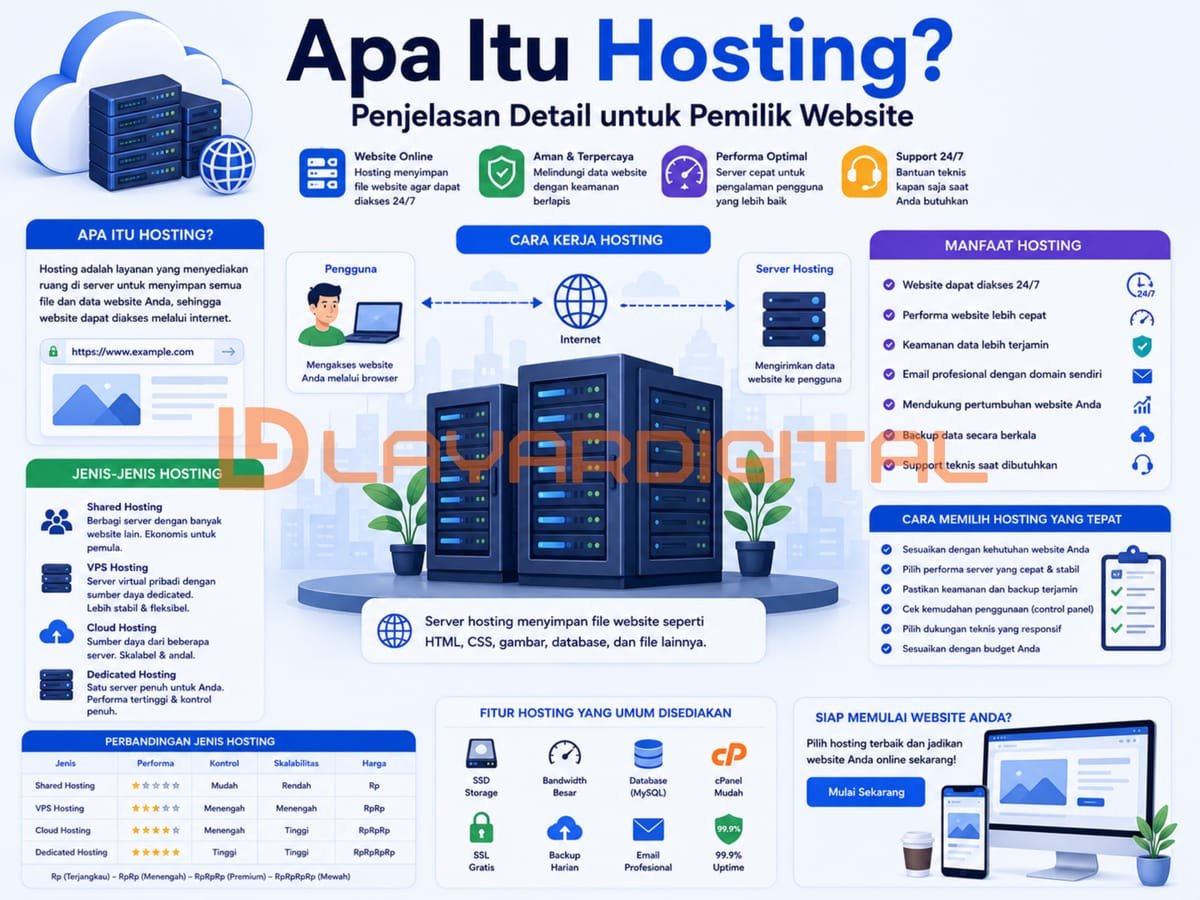 Apa Itu Hosting? Jenis & Cara Memilihnya