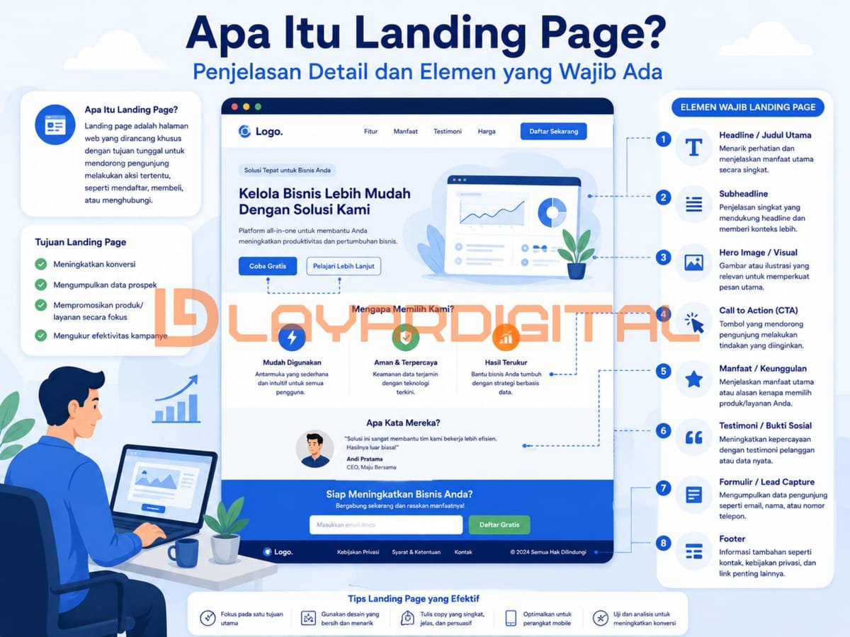 Apa Itu Landing Page? Elemen yang Wajib Ada